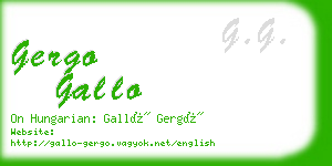 gergo gallo business card